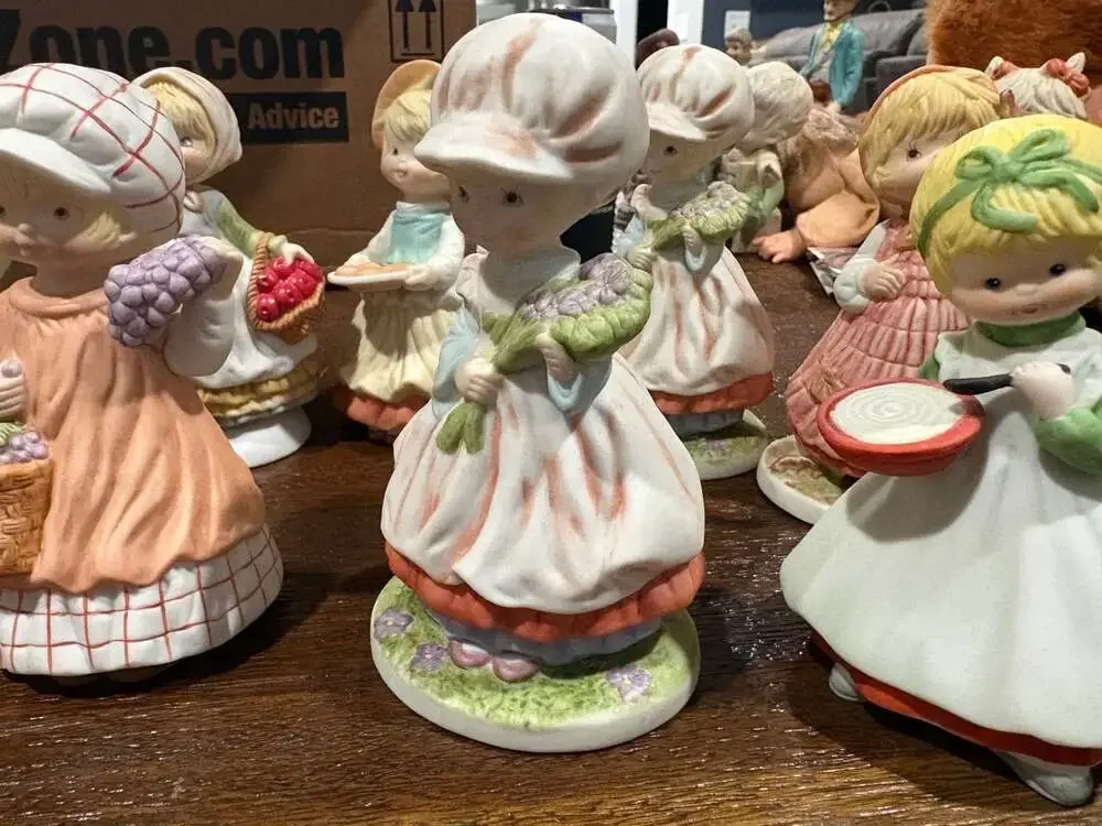 Lot of 9 Megan and Friends by Heartline Vintage Girl Figurine Set